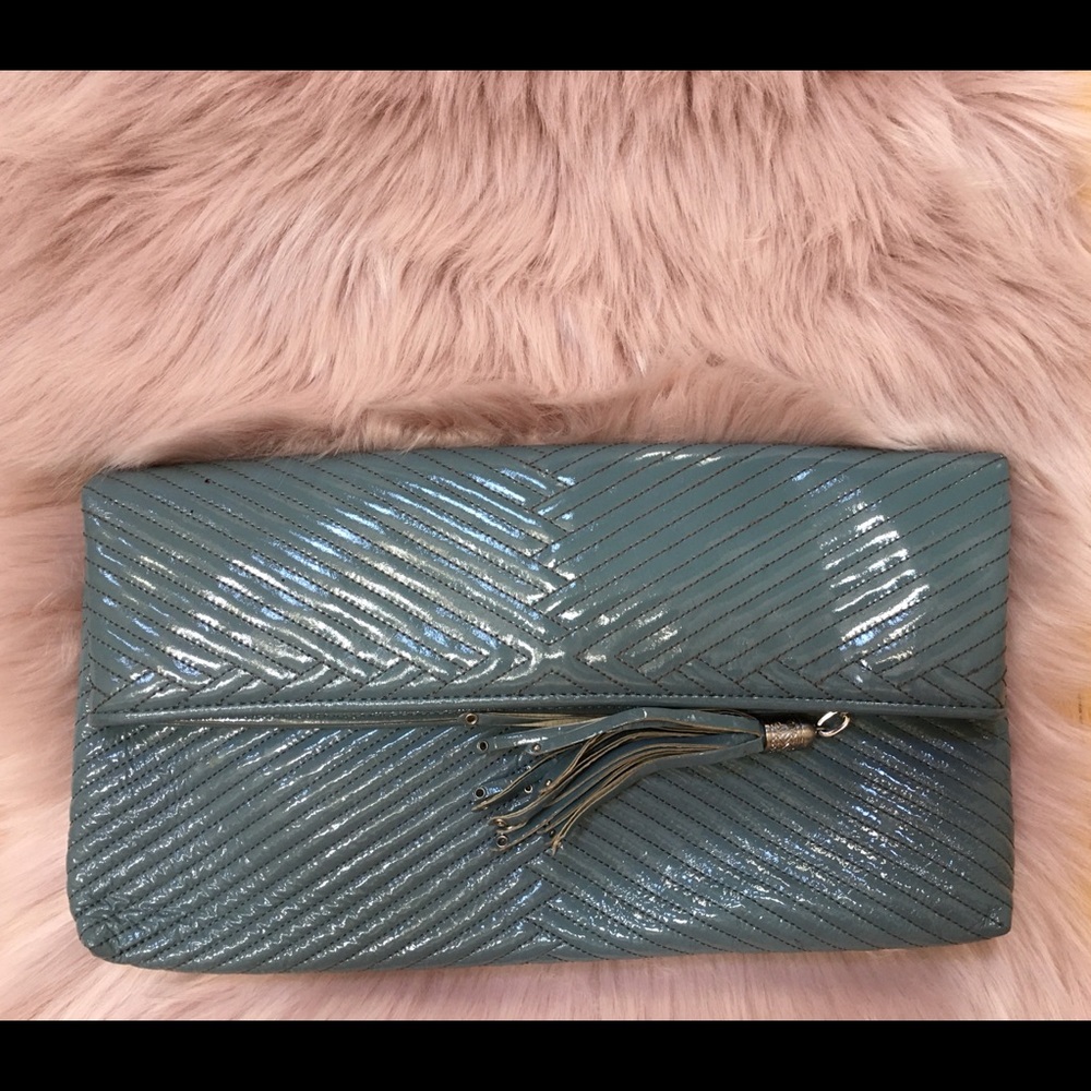 Cole Haan Blue/Gray Foldover Clutch